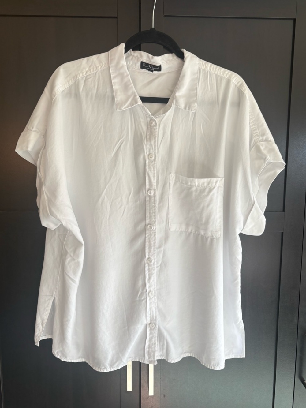 Velvet Heart Tencel Short Sleeve Button Down Top